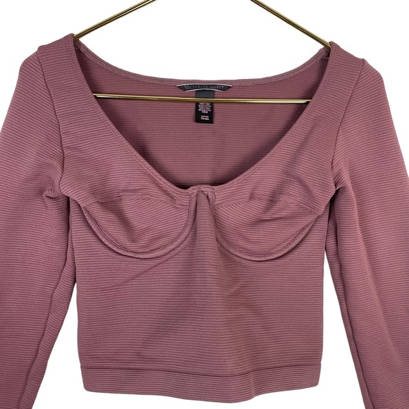 Victoria’s Secret Long Sleeve Mauve Corset Top - Picture 6 of 12